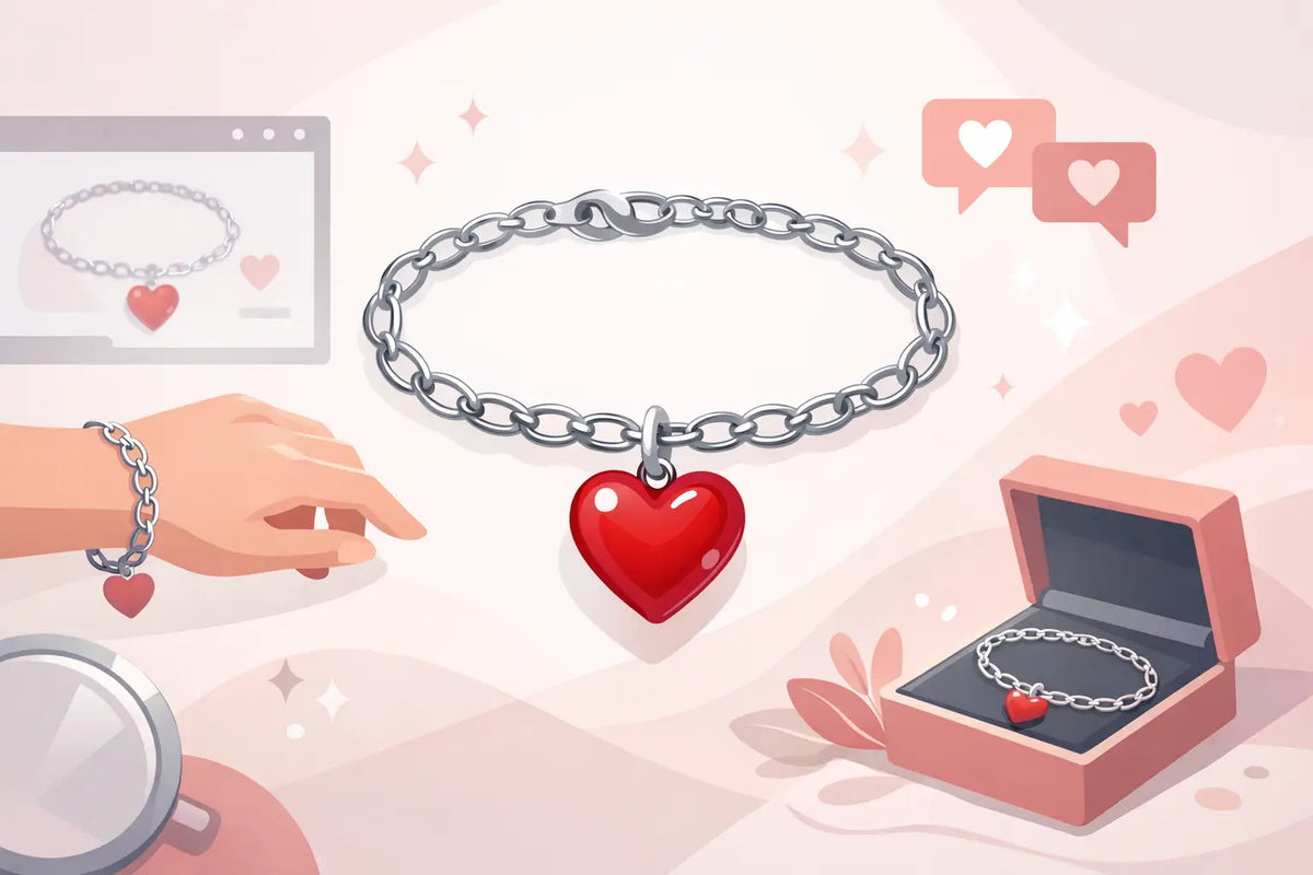 Red Heart Charm Bracelet Review